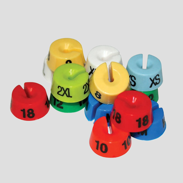 SM010 plastic hanger size marker  round size cube