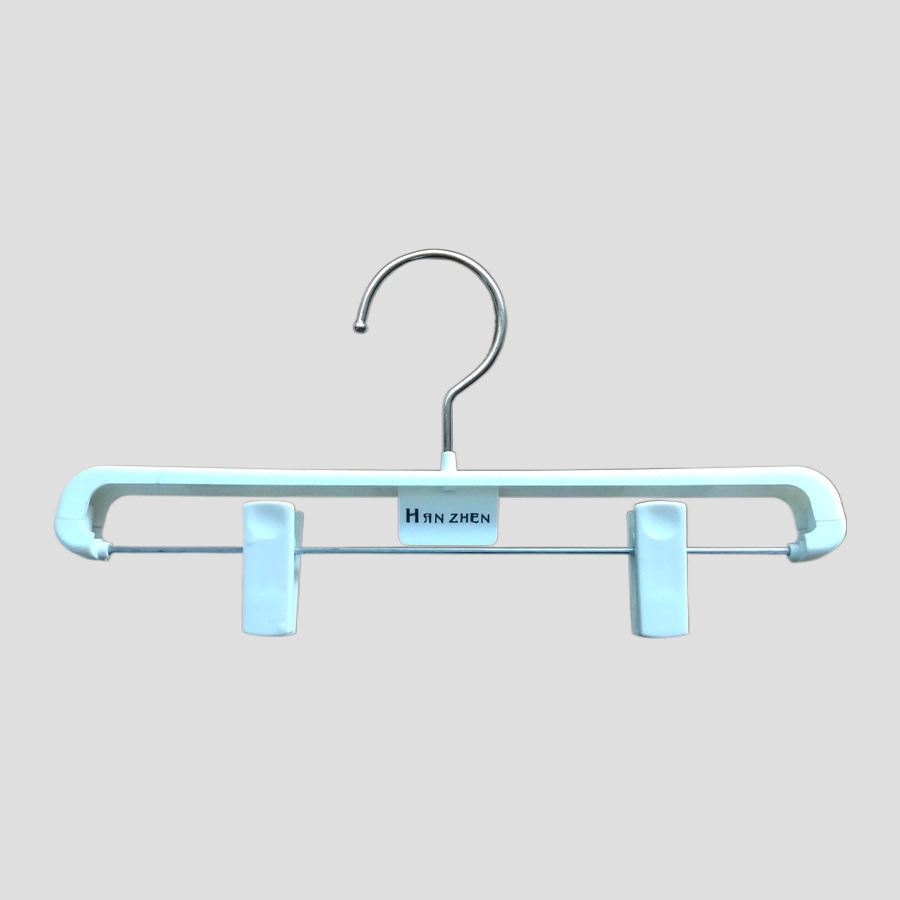 616 Plastic pant/skirt hanger with adjustable clips