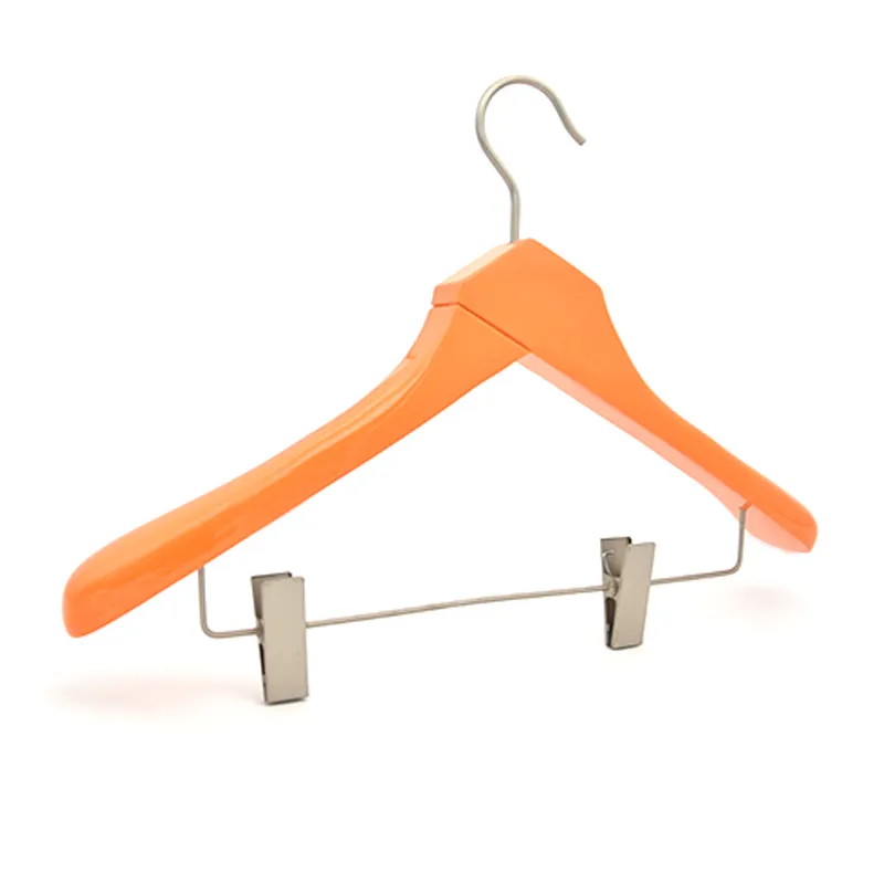 WCH017 Natural Luxury Wooden top clips hanger with notches