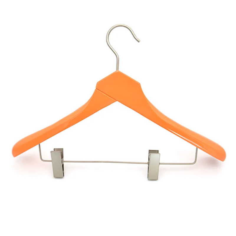 WCH017 Natural Luxury Wooden top clips hanger with notches