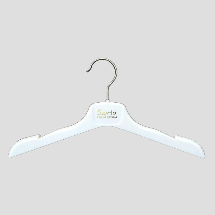 49 series  plastic top jacket hanger with notches and variable sizes