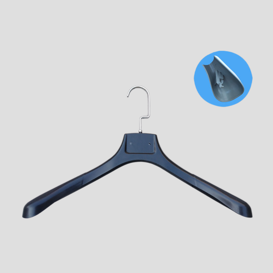 833-42cm plastic top suit hanger with bar